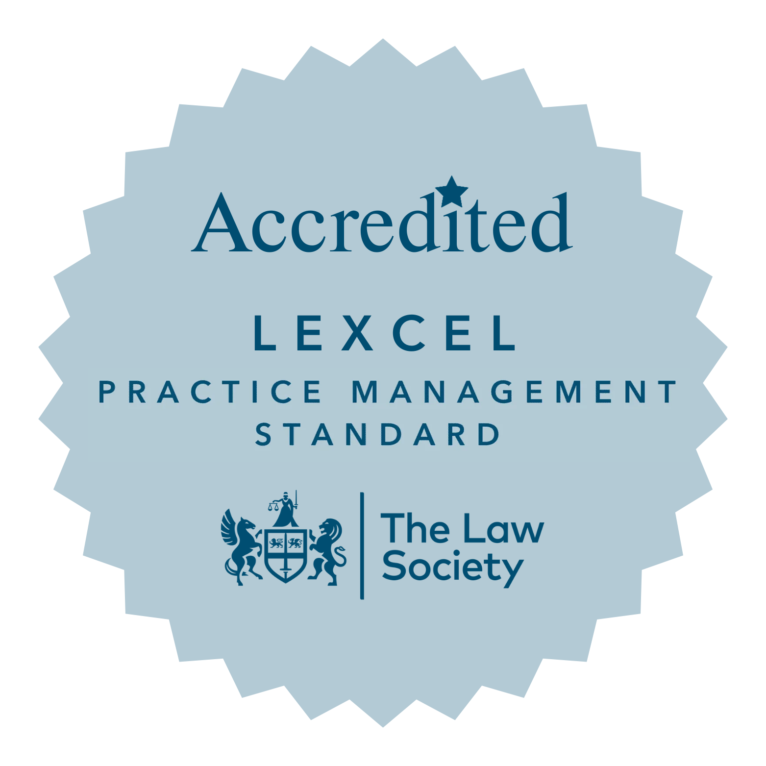 Lexcel Accredited Law Society Logo